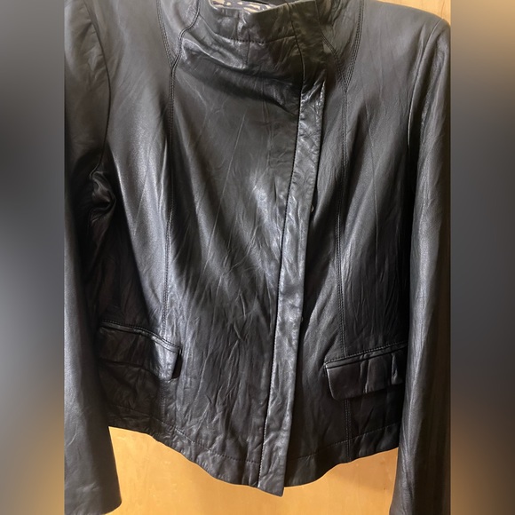 Steve Madden 100% Leather Black Jacket size XL - Picture 4 of 6